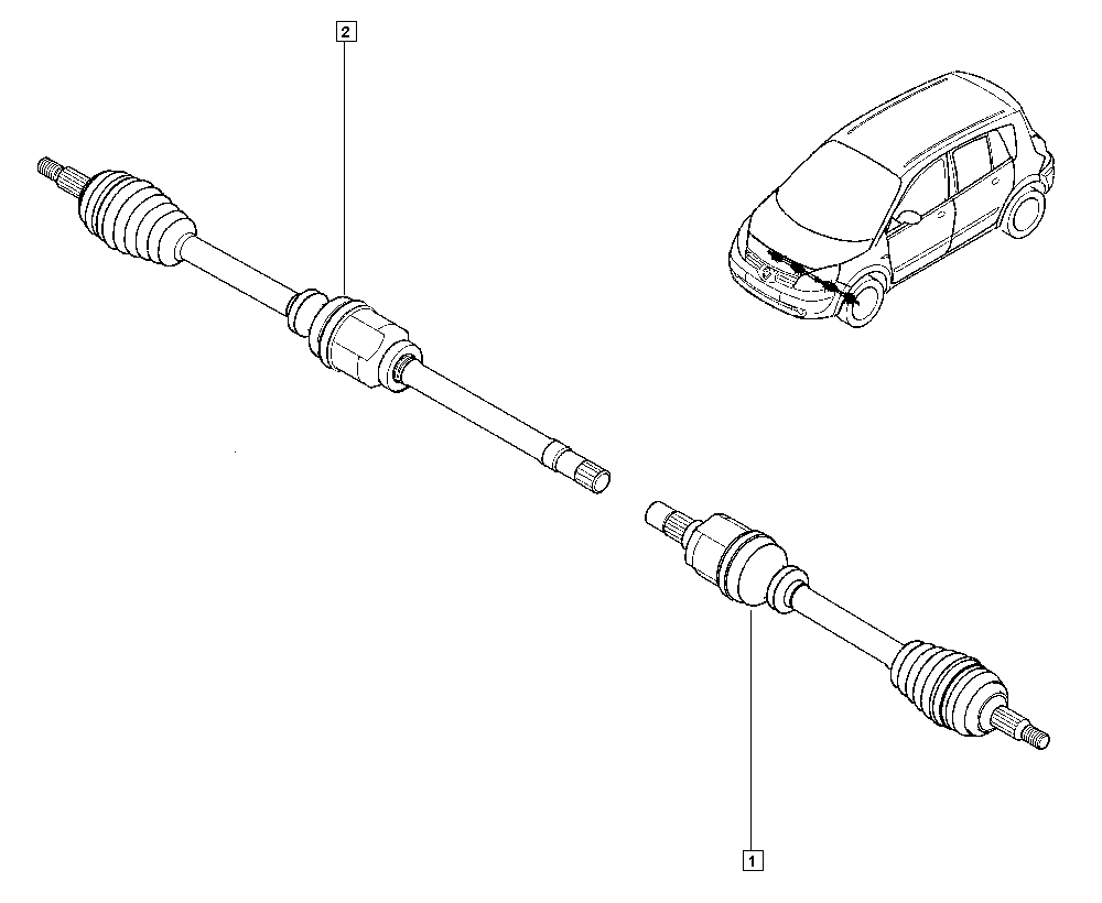 RENAULT 8200198016 - Piedziņas vārpsta ps1.lv