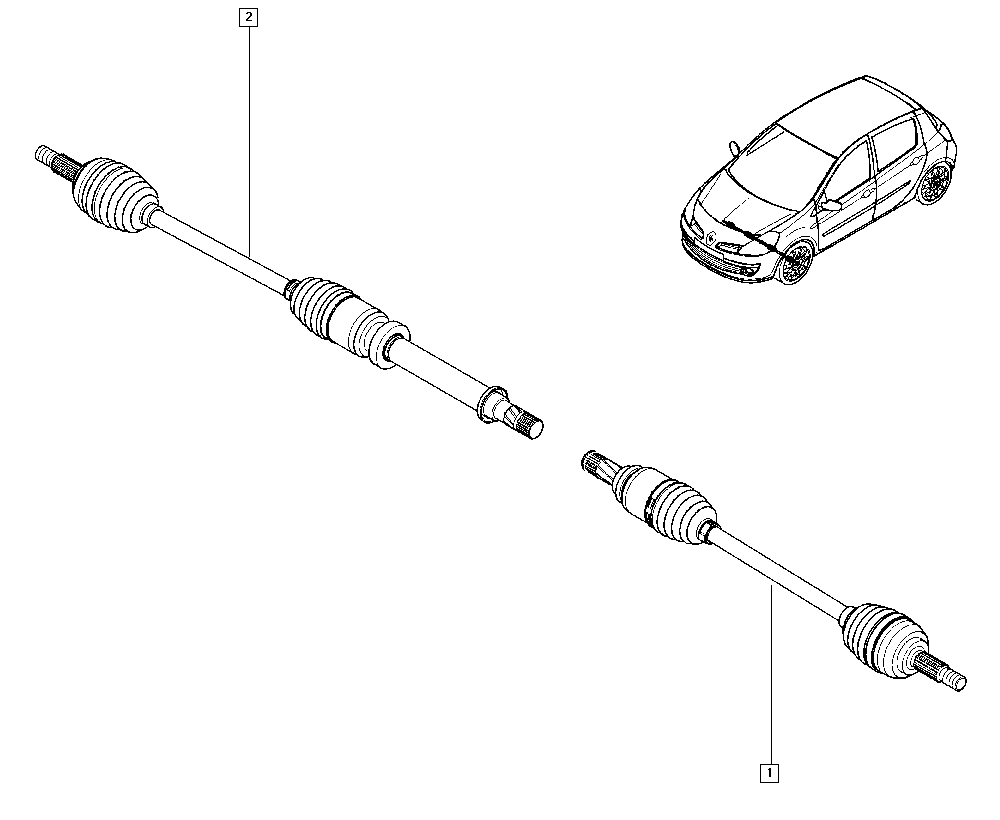 DACIA 8200618501 - Piedziņas vārpsta ps1.lv