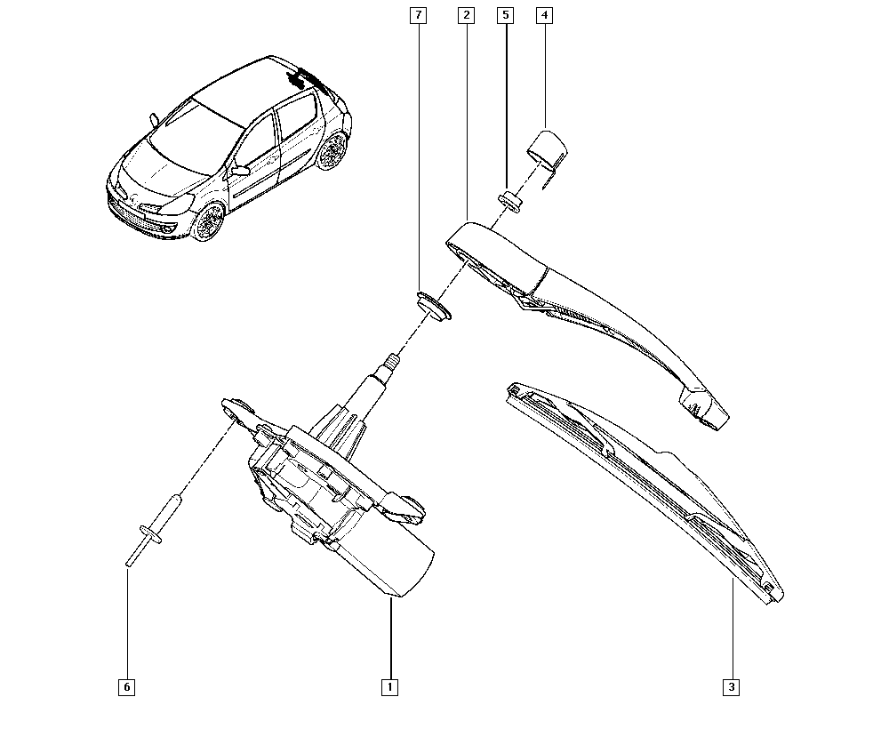 RENAULT 7701 059 392 - Stikla tīrītāja svira, Stiklu tīrīšanas sistēma ps1.lv