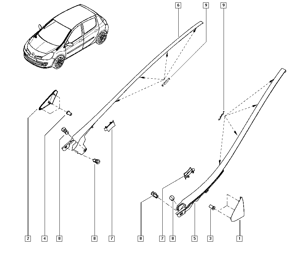 RENAULT 7701062542 - Moldings / aizsarguzlika ps1.lv