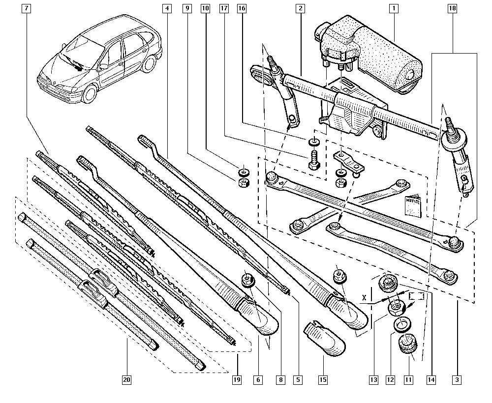 RENAULT 288905546R - Stikla tīrītāja slotiņa ps1.lv