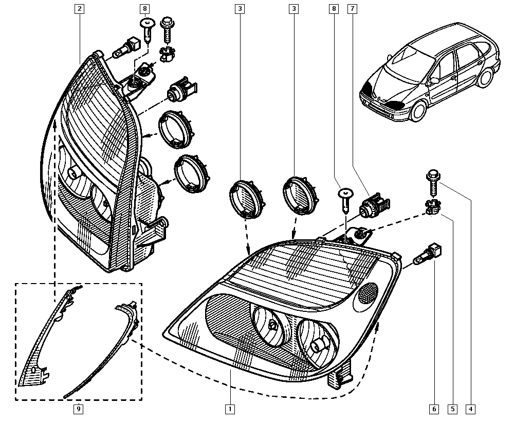 RENAULT 260600499R - Pamatlukturis ps1.lv