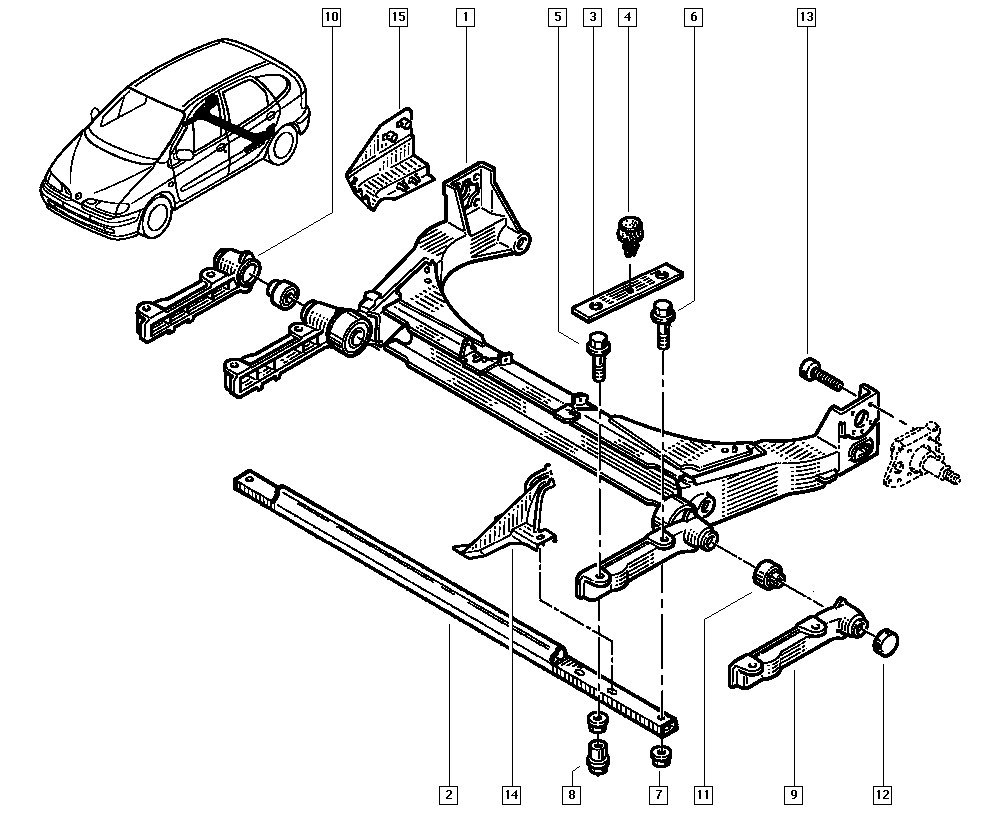 RENAULT 77 00 762 843 - Piekare, Šķērssvira ps1.lv