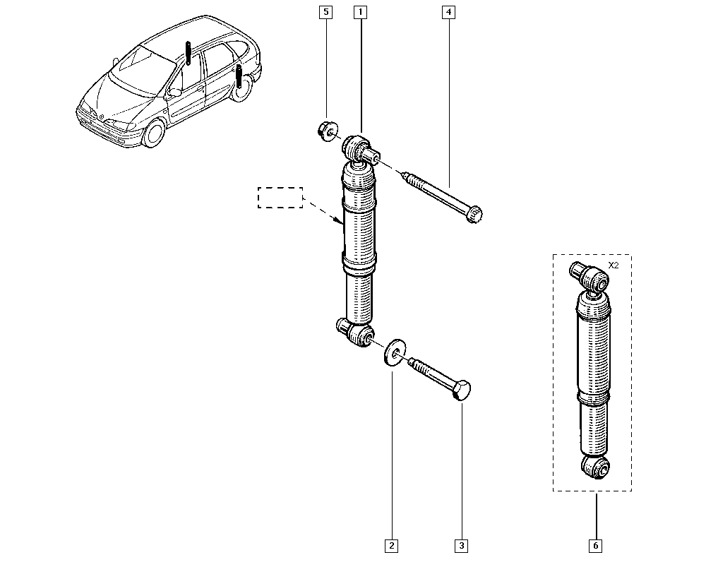 RENAULT 7701479086 - Amortizators ps1.lv