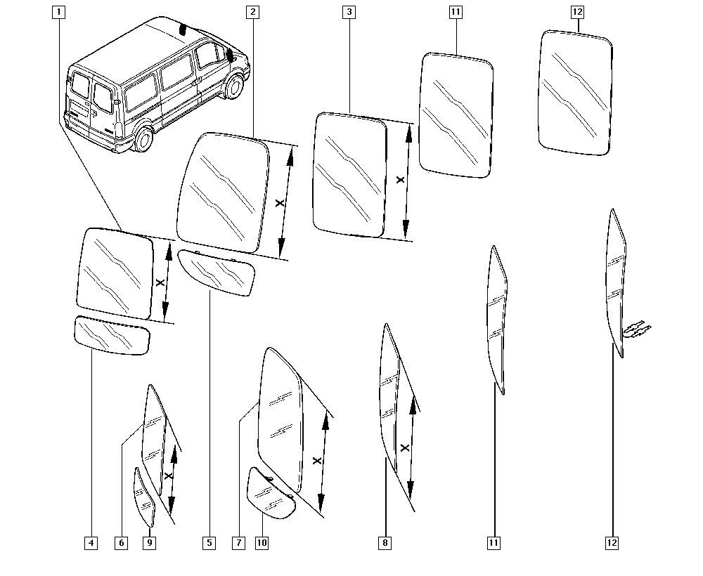 RENAULT 7701057370 - Spoguļstikls, Ārējais atpakaļskata spogulis ps1.lv