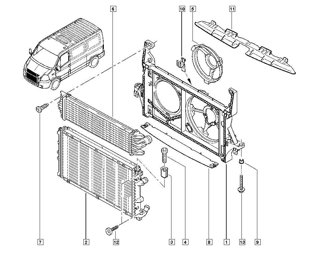 NISSAN 7701057119 - Radiators, Motora dzesēšanas sistēma ps1.lv