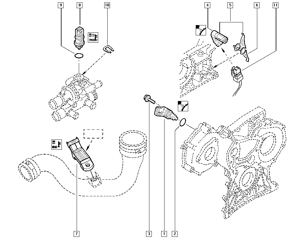 RENAULT TRUCKS 7700867792 - Blīve, Dzesēšanas šķidruma flancis ps1.lv