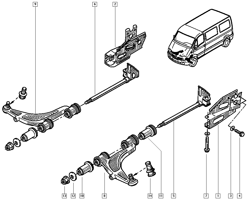 Opel 8200767825 - Neatkarīgās balstiekārtas svira, Riteņa piekare ps1.lv