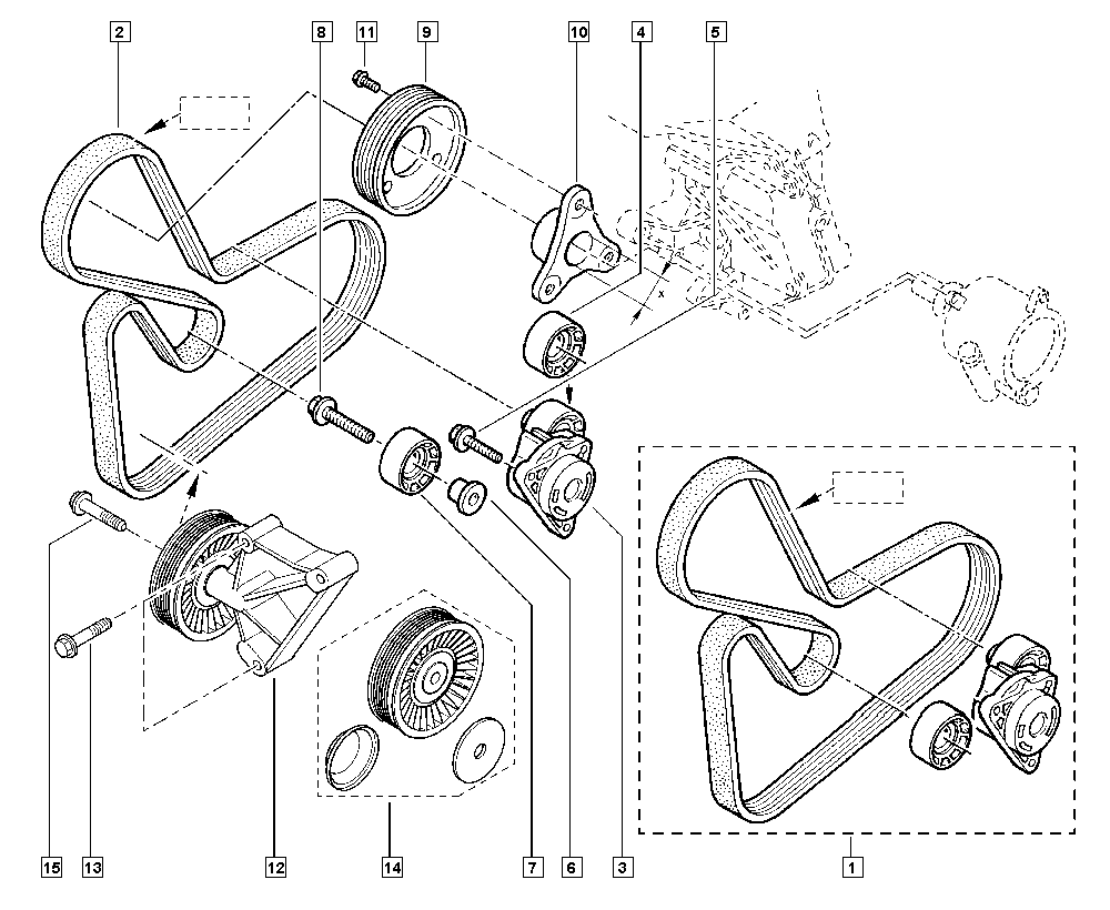 RENAULT 7701475193 - Ķīļrievu siksnu komplekts ps1.lv