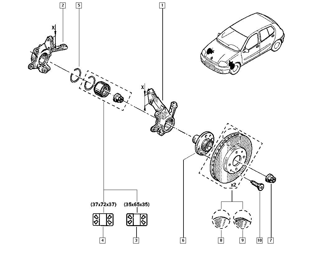 RENAULT 82 00 208 332 - Riteņa rumba ps1.lv