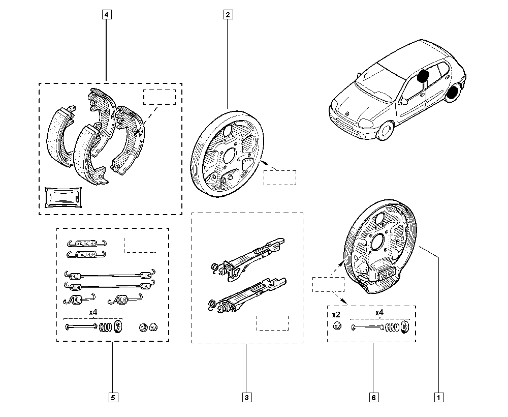 NISSAN 7701 207 178 - Bremžu loku komplekts ps1.lv