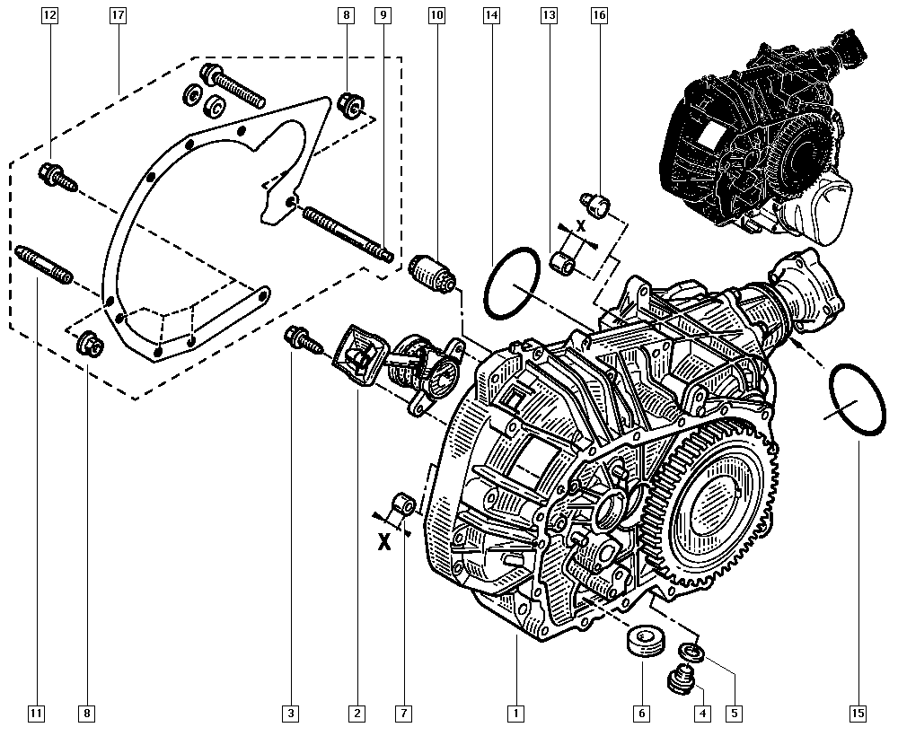 DACIA 77 00 107 635 - Centrālais izslēdzējmehānisms, Sajūgs ps1.lv