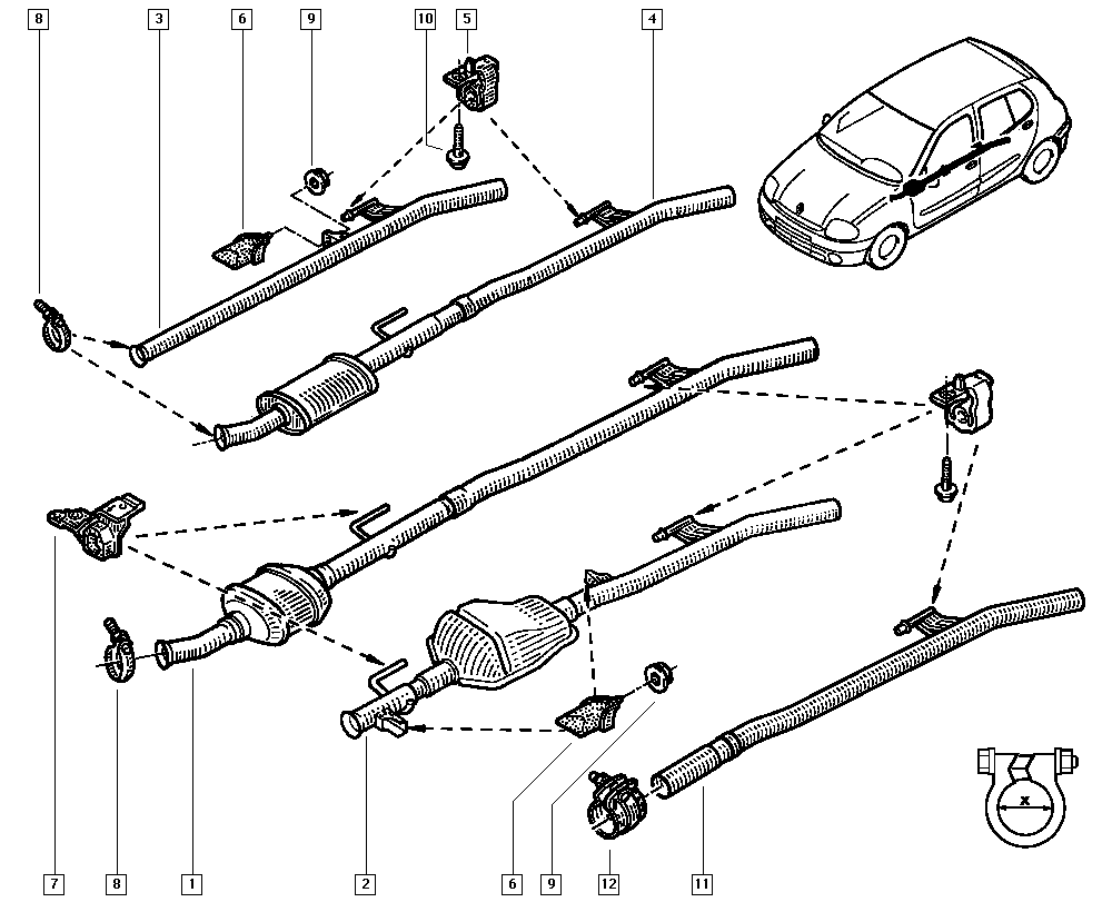 RENAULT 82 00 157 361 - Savienojošie elementi, Izplūdes gāzu sistēma ps1.lv