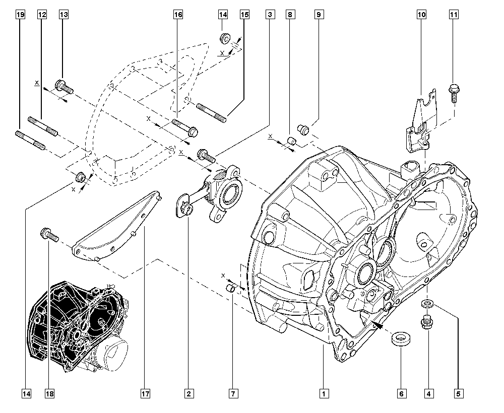 RENAULT 306205482R - Centrālais izslēdzējmehānisms, Sajūgs ps1.lv