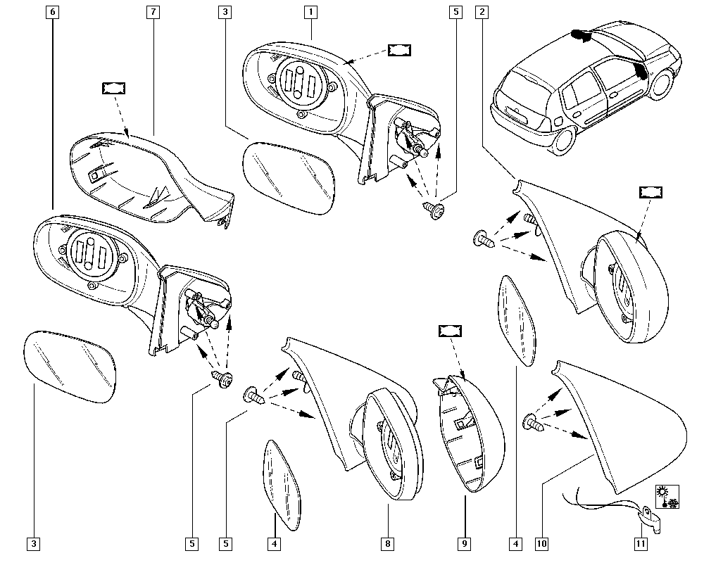 RENAULT 963020266R - Ārējais atpakaļskata spogulis ps1.lv