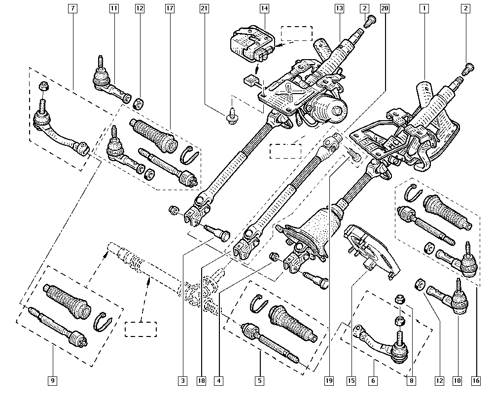 RENAULT 77 01 471 127 - Stūres šķērsstiepņa uzgalis ps1.lv