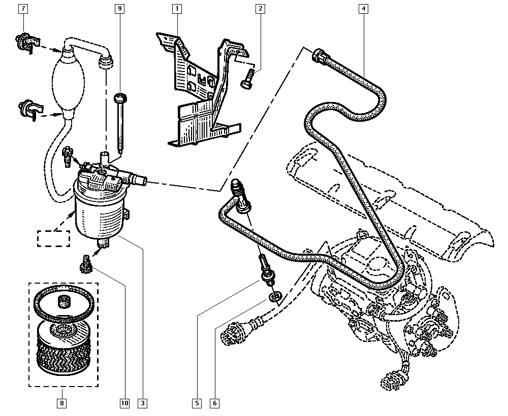 Eicher 7701043620 - Degvielas filtrs ps1.lv