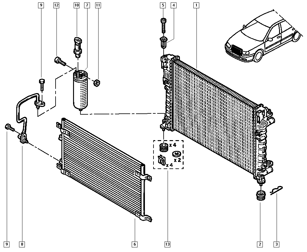 RENAULT 77 01 049 754 - Radiators, Motora dzesēšanas sistēma ps1.lv