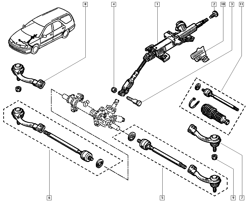 RENAULT 77 01 469 665 - Aksiālais šarnīrs, Stūres šķērsstiepnis ps1.lv