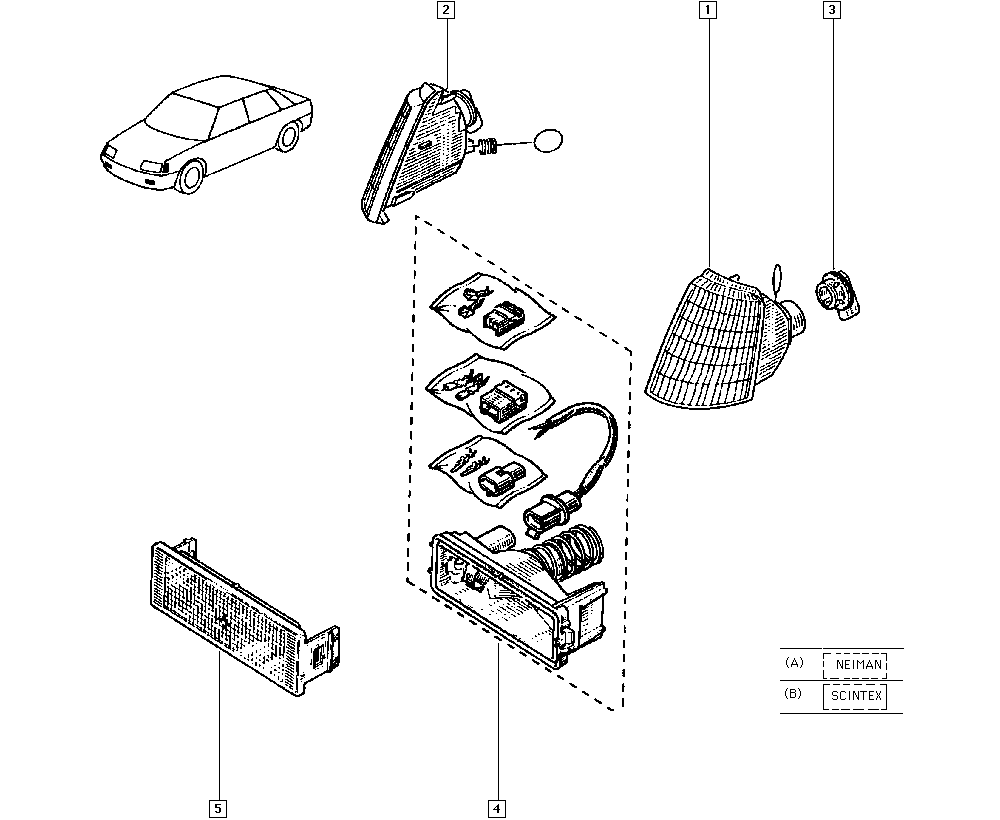 RENAULT 7701036017 - Pagrieziena signāla lukturis ps1.lv