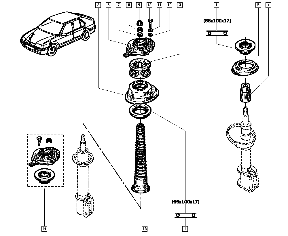 CITROËN/PEUGEOT 7700835254 - Amortizatora statnes balsts ps1.lv