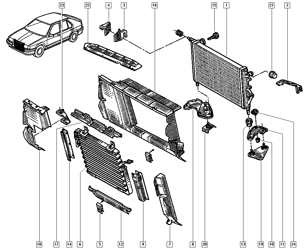 RENAULT 77 00 784 040 - Radiators, Motora dzesēšanas sistēma ps1.lv