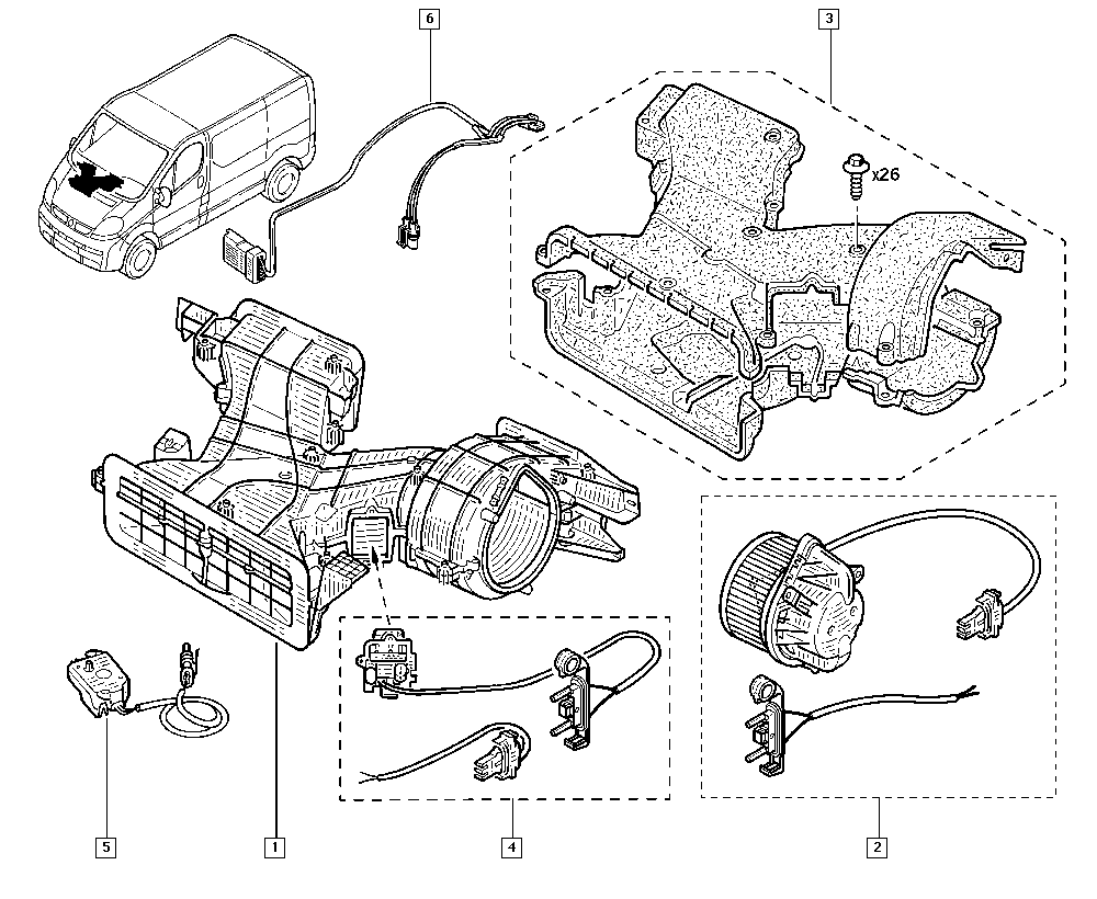 RENAULT 77 01 050 310 - Salona ventilators ps1.lv