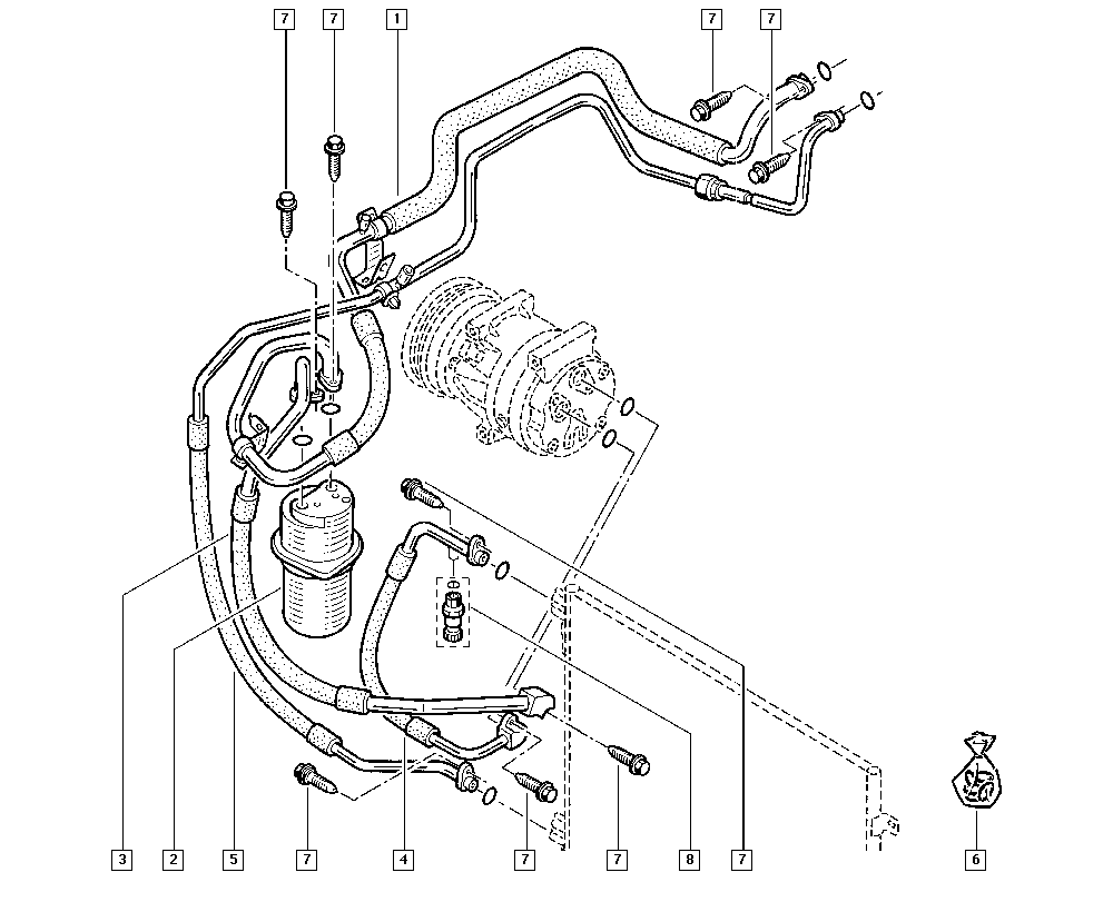 Opel 8200004174 - Sausinātājs, Kondicionieris ps1.lv