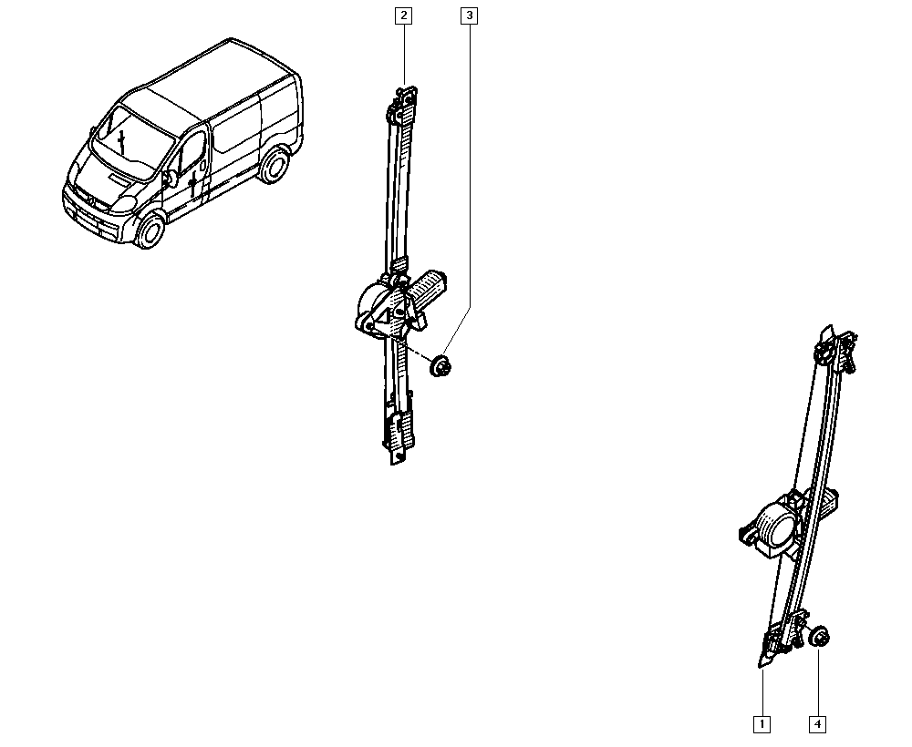 Opel 7700311820 - Stikla pacelšanas mehānisms ps1.lv