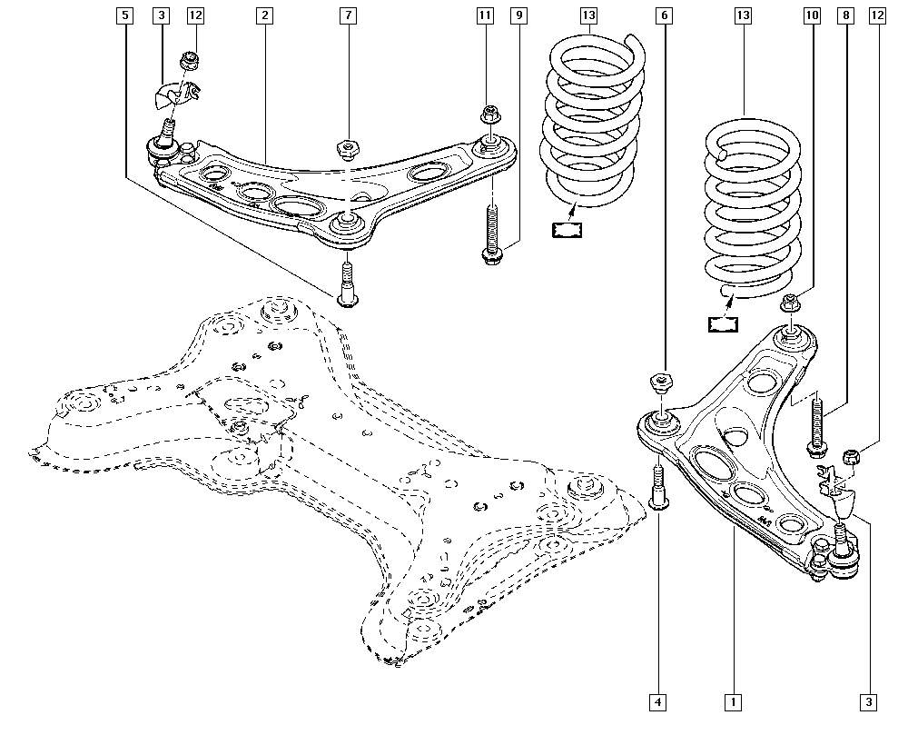 RENAULT 54 50 428 46R - Neatkarīgās balstiekārtas svira, Riteņa piekare ps1.lv