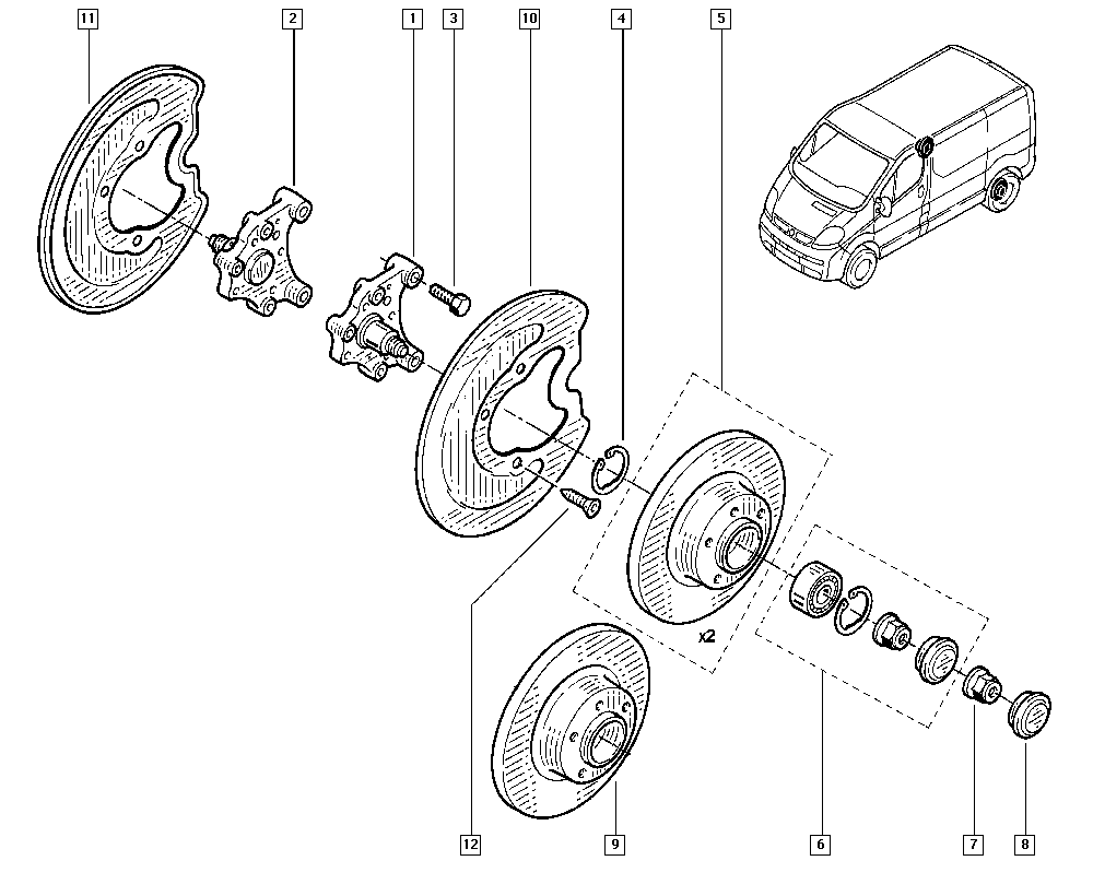 RENAULT 77 01 206 849 - Riteņa rumbas gultņa komplekts ps1.lv