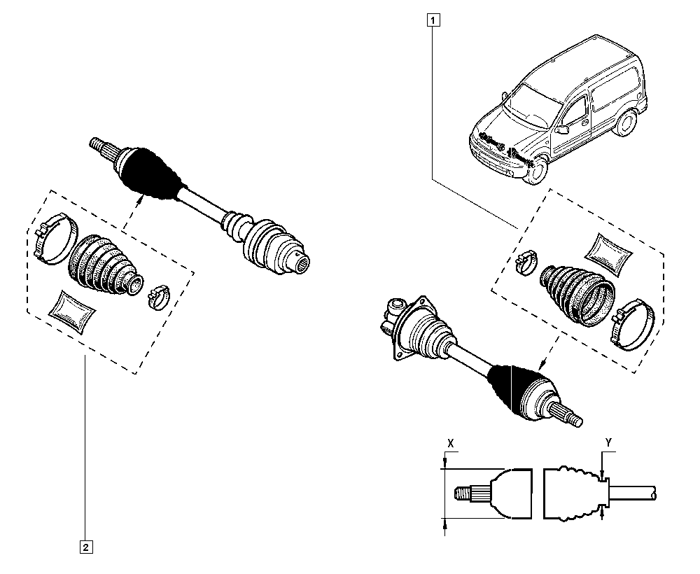 DACIA 7701209251 - Putekļusargs, Piedziņas vārpsta ps1.lv