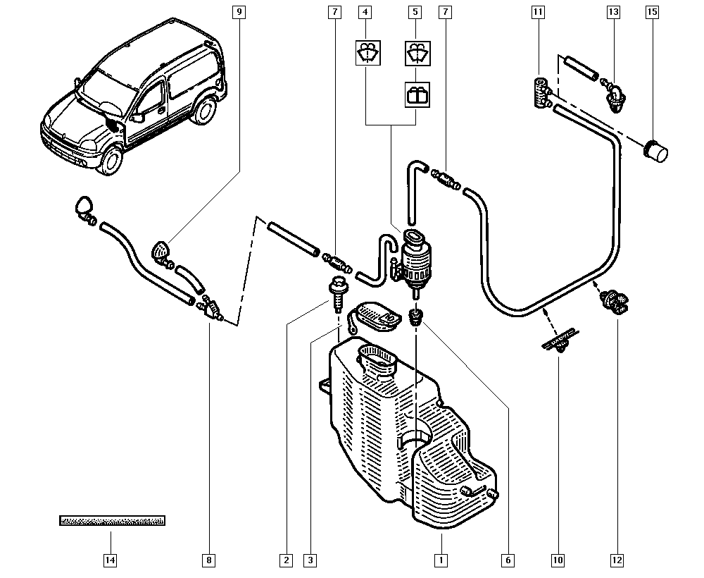 NISSAN 8200213041 - Ūdenssūknis, Stiklu tīrīšanas sistēma ps1.lv