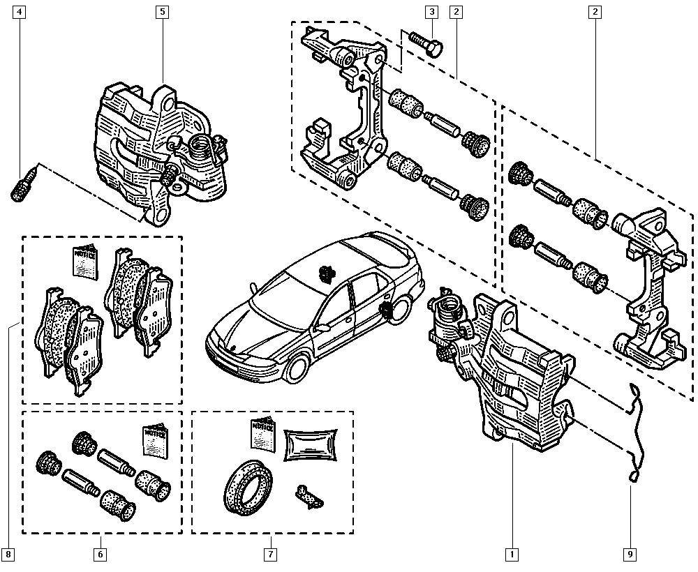 DACIA 7701207996 - Bremžu uzliku kompl., Disku bremzes ps1.lv