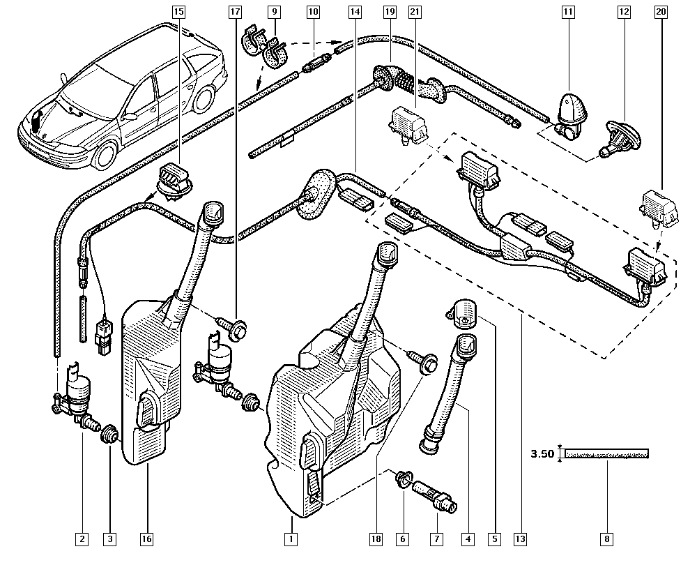 Barreiros 82 00 194 414 - Ūdenssūknis, Stiklu tīrīšanas sistēma ps1.lv