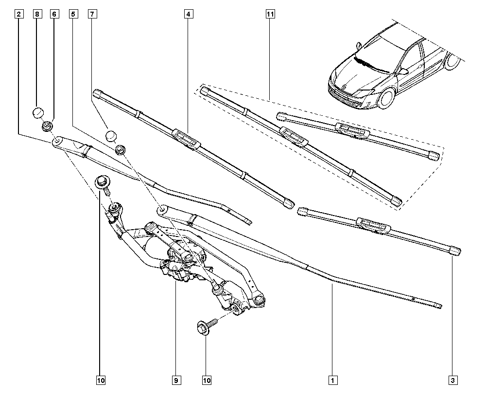 RENAULT 7711424719 - Stikla tīrītāja slotiņa ps1.lv