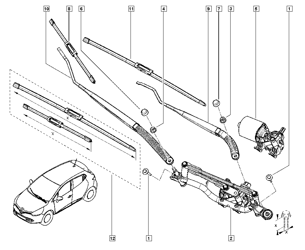 RENAULT 28 89 004 32R - Stikla tīrītāja slotiņa ps1.lv