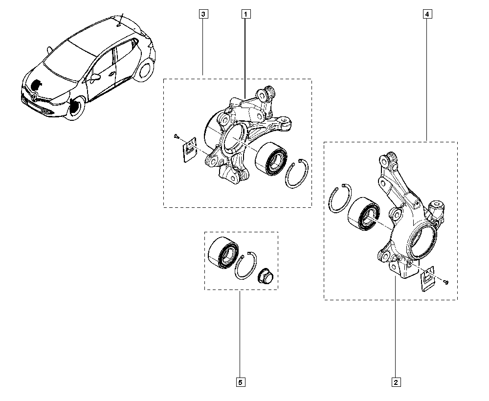 RENAULT 40 21 065 01R - Riteņa rumbas gultņa komplekts ps1.lv