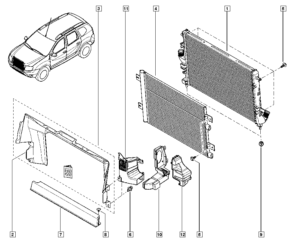 DACIA 92 10 077 94R - Kondensators, Gaisa kond. sistēma ps1.lv