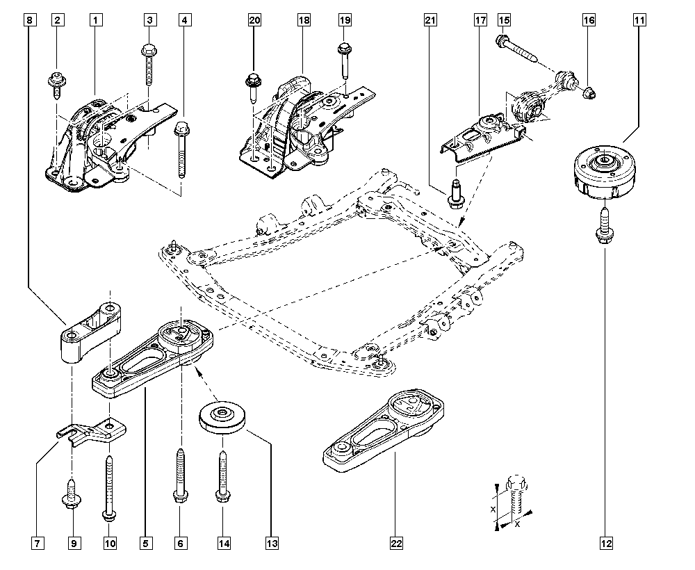 DACIA 112387053R - Piekare, Pārnesumkārba ps1.lv