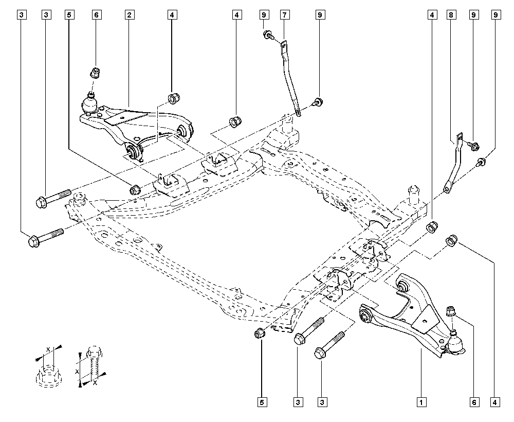 RENAULT 54 50 012 25R - Neatkarīgās balstiekārtas svira, Riteņa piekare ps1.lv