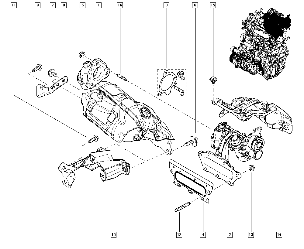 DACIA 140361024R - Blīve, Izplūdes kolektors ps1.lv