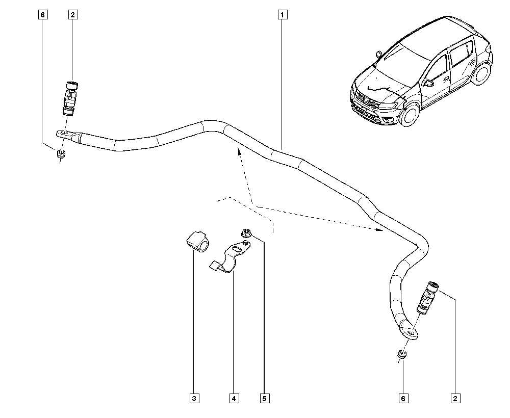 RENAULT 60 01 547 140 - Bukse, Stabilizators ps1.lv