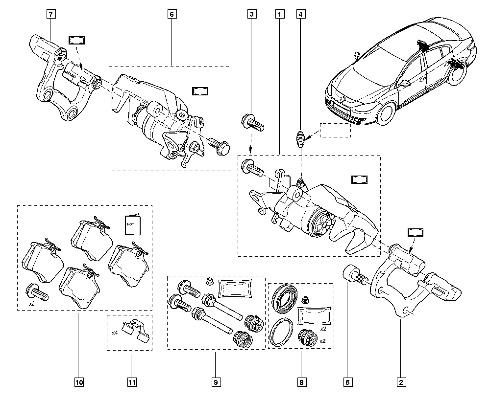 RENAULT TRUCKS 440605713R - Bremžu uzliku kompl., Disku bremzes ps1.lv