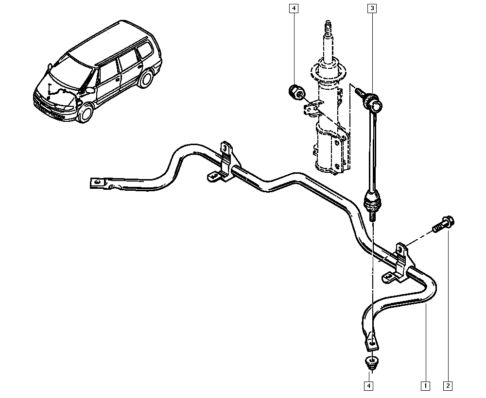 DACIA 7700805494 - Stiepnis / Atsaite, Stabilizators ps1.lv