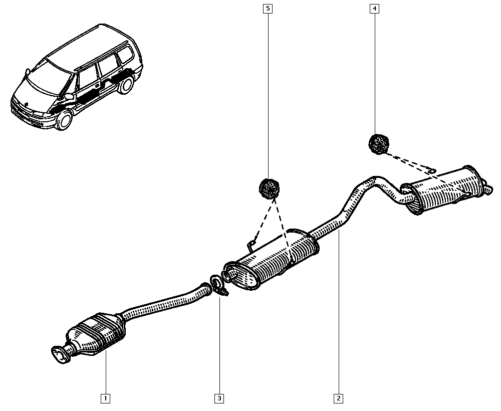 CITROËN 6025308327 - Savienojošie elementi, Izplūdes gāzu sistēma ps1.lv