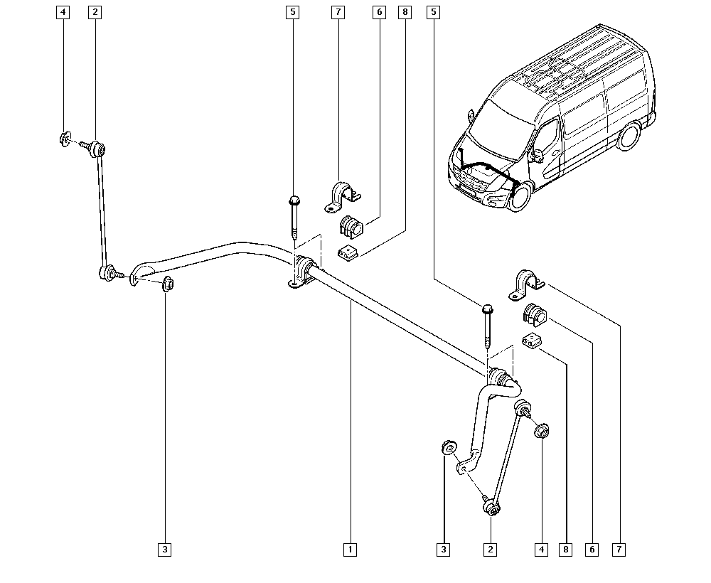 RENAULT 54 61 800 04R - Stiepnis / Atsaite, Stabilizators ps1.lv