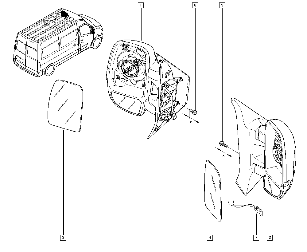 Opel 963016903R - Ārējais atpakaļskata spogulis ps1.lv