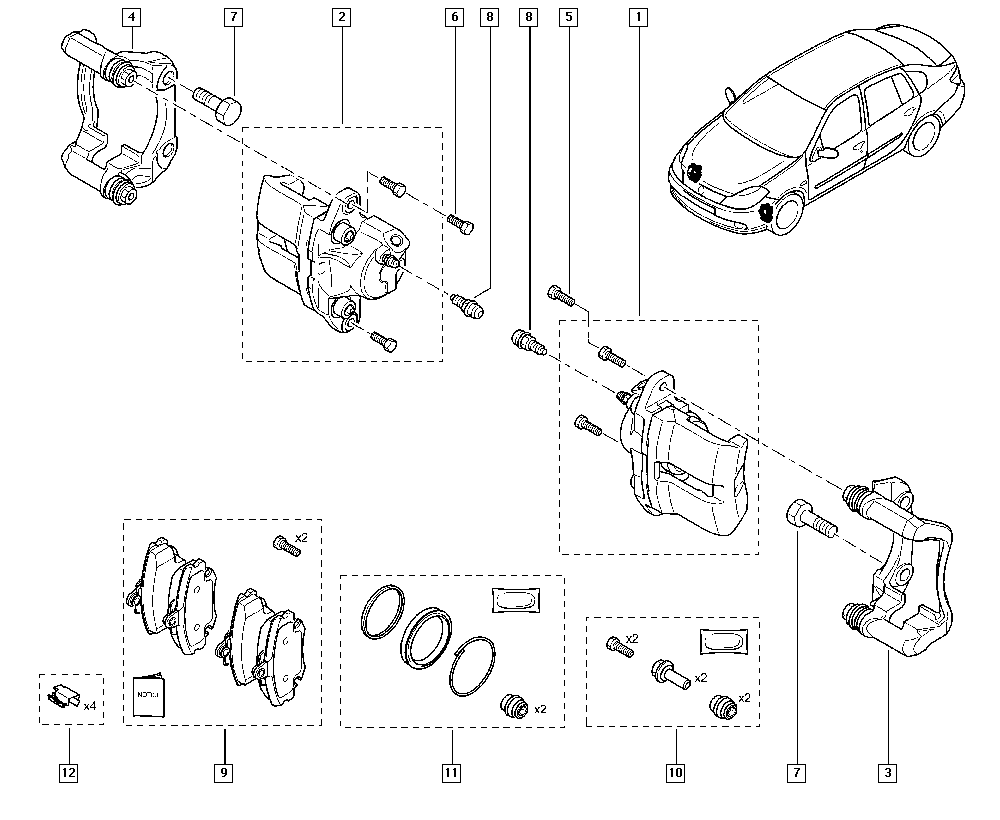 RENAULT 7701201770 - Bremžu suports ps1.lv