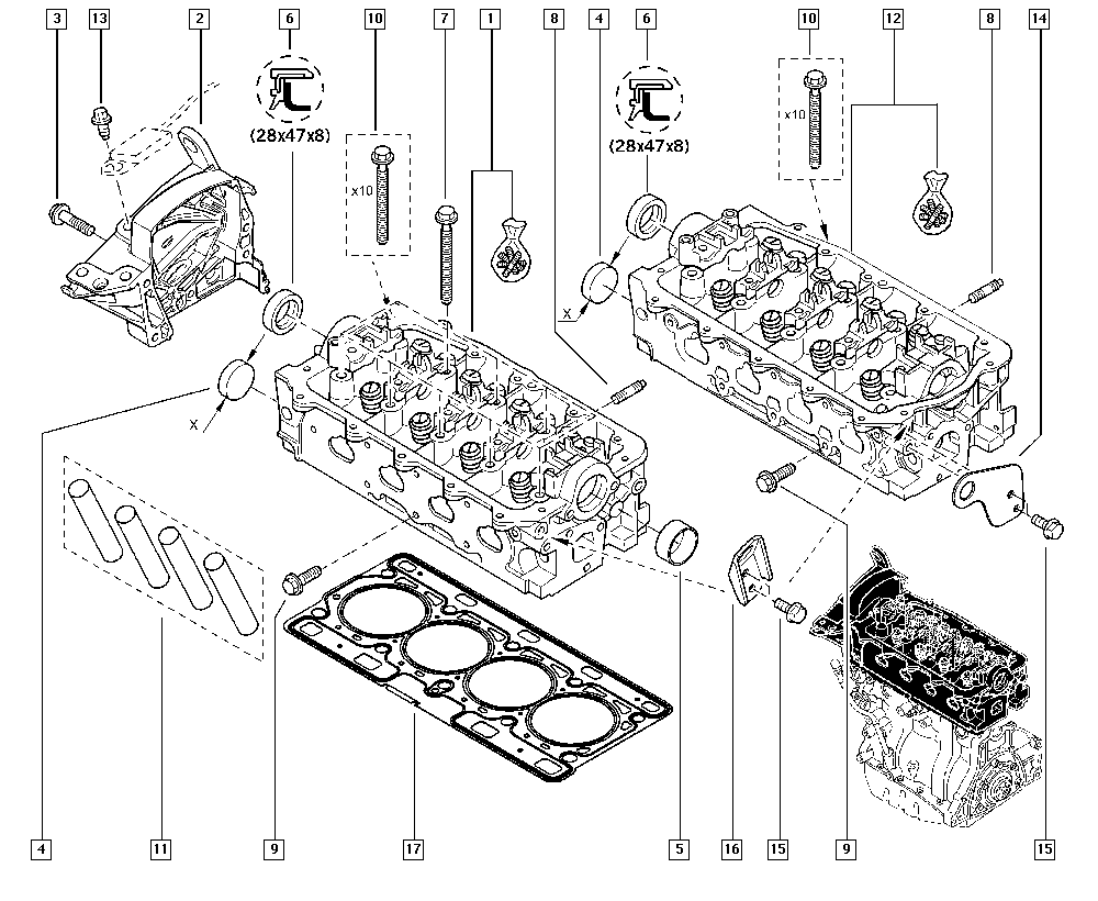 RENAULT 77 01 473 495 - Vārpstas blīvgredzens, Sadales vārpsta ps1.lv